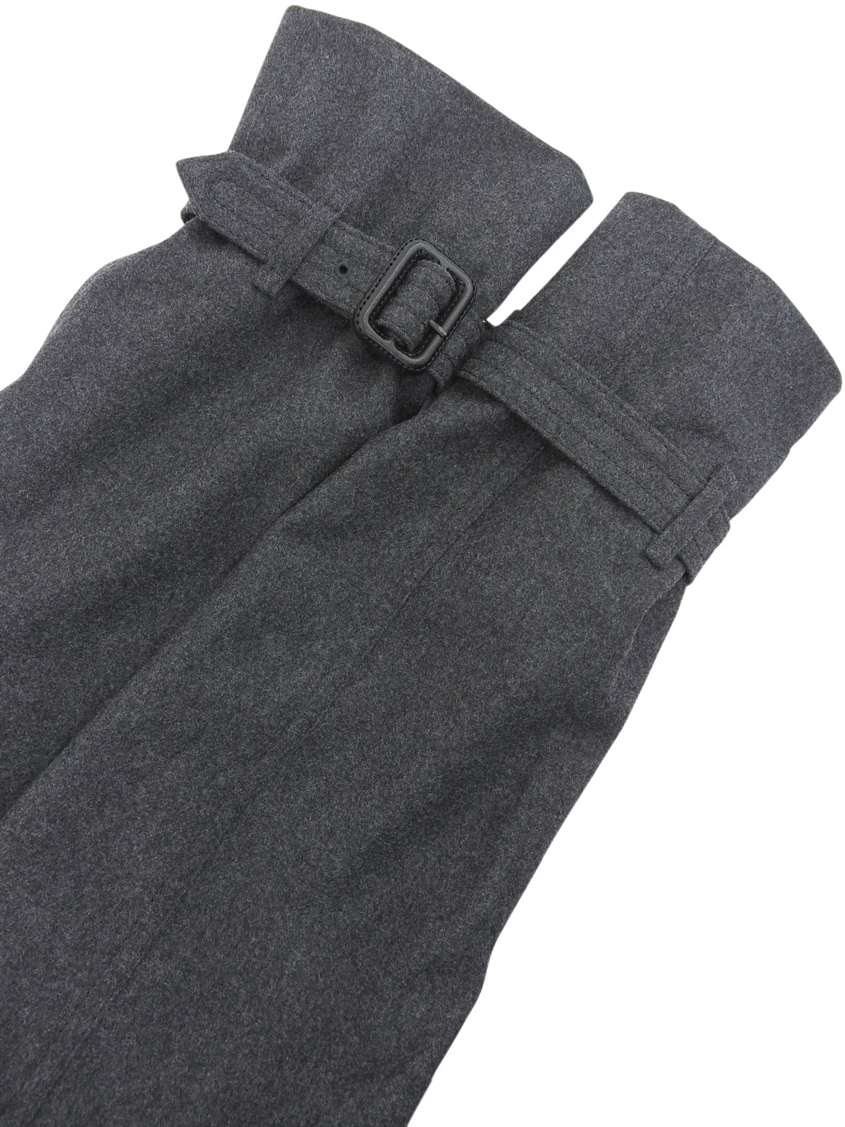 ウールロゴボタントレンチコート チャコールグレー#M