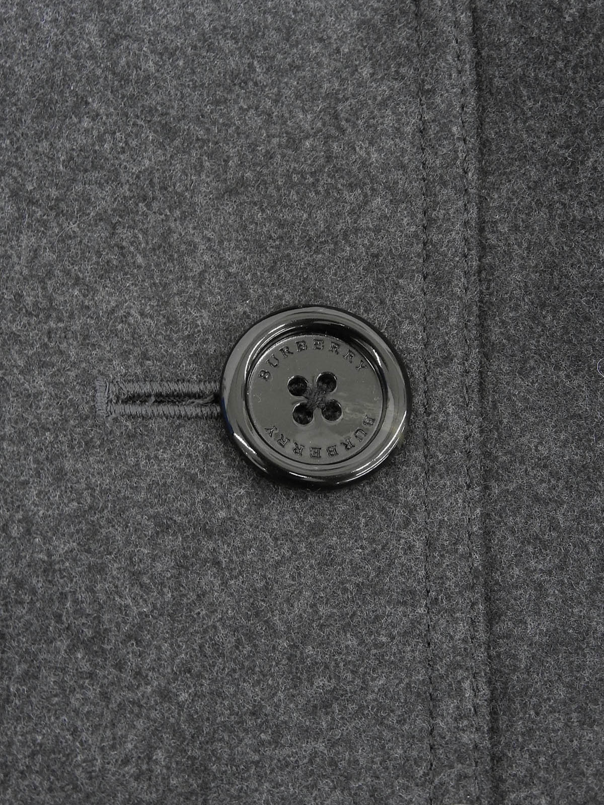 ウールロゴボタントレンチコート チャコールグレー#M