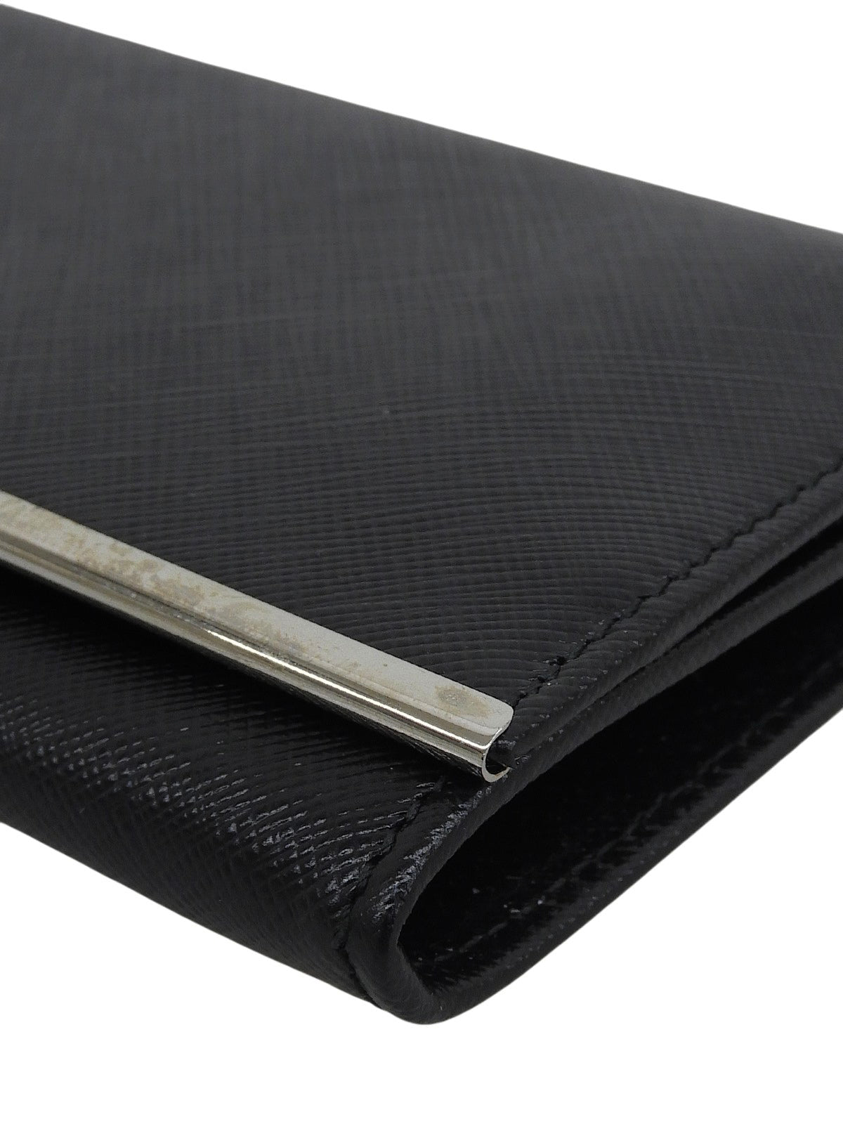 ガンチーニプレートロングウォレット ブラック