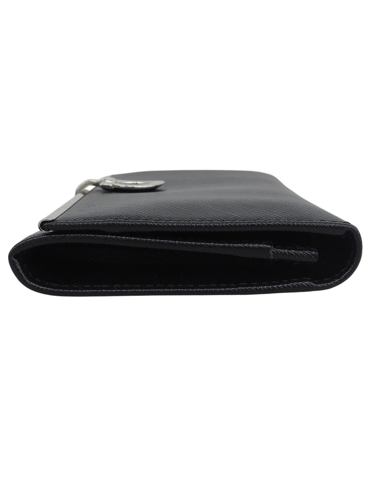 ガンチーニプレートロングウォレット ブラック