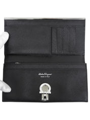 ガンチーニプレートロングウォレット ブラック