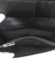 ガンチーニプレートロングウォレット ブラック