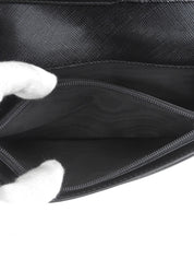 ガンチーニプレートロングウォレット ブラック