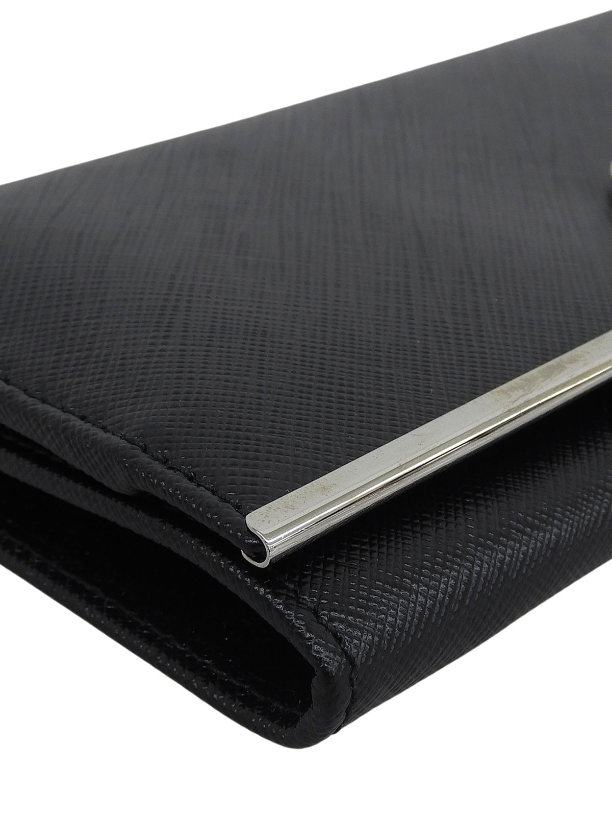 ガンチーニプレートロングウォレット ブラック