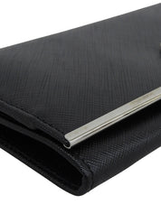 ガンチーニプレートロングウォレット ブラック