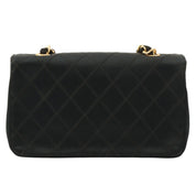 Chanel Bicolor Stitch CC Mark Plate Chain Shoulder Bag, Black, circa 1990