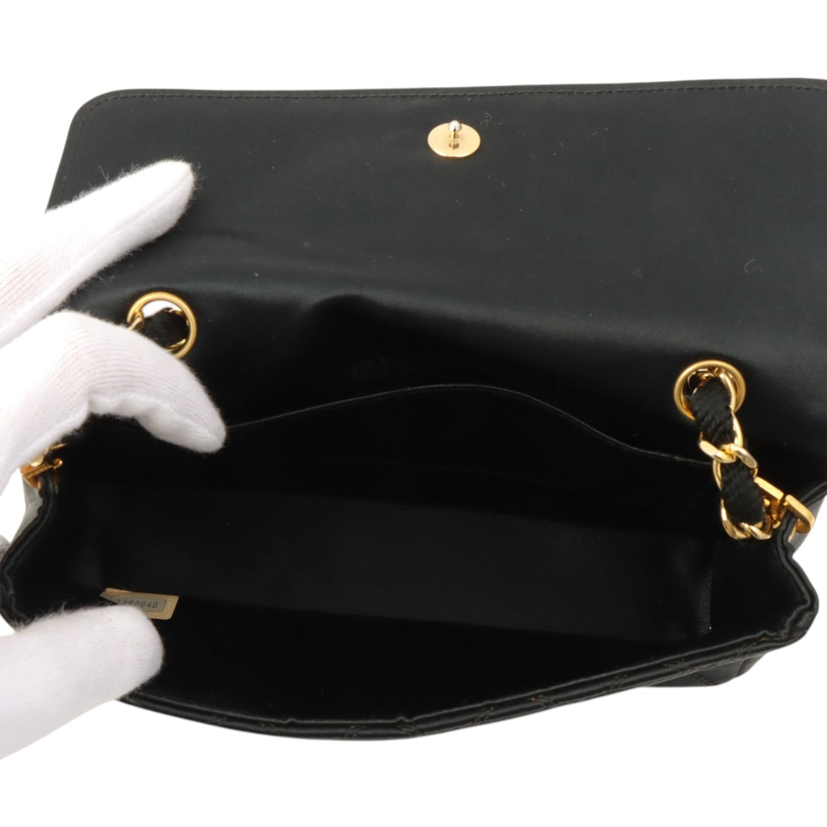 Chanel Bicolor Stitch CC Mark Plate Chain Shoulder Bag, Black, circa 1990