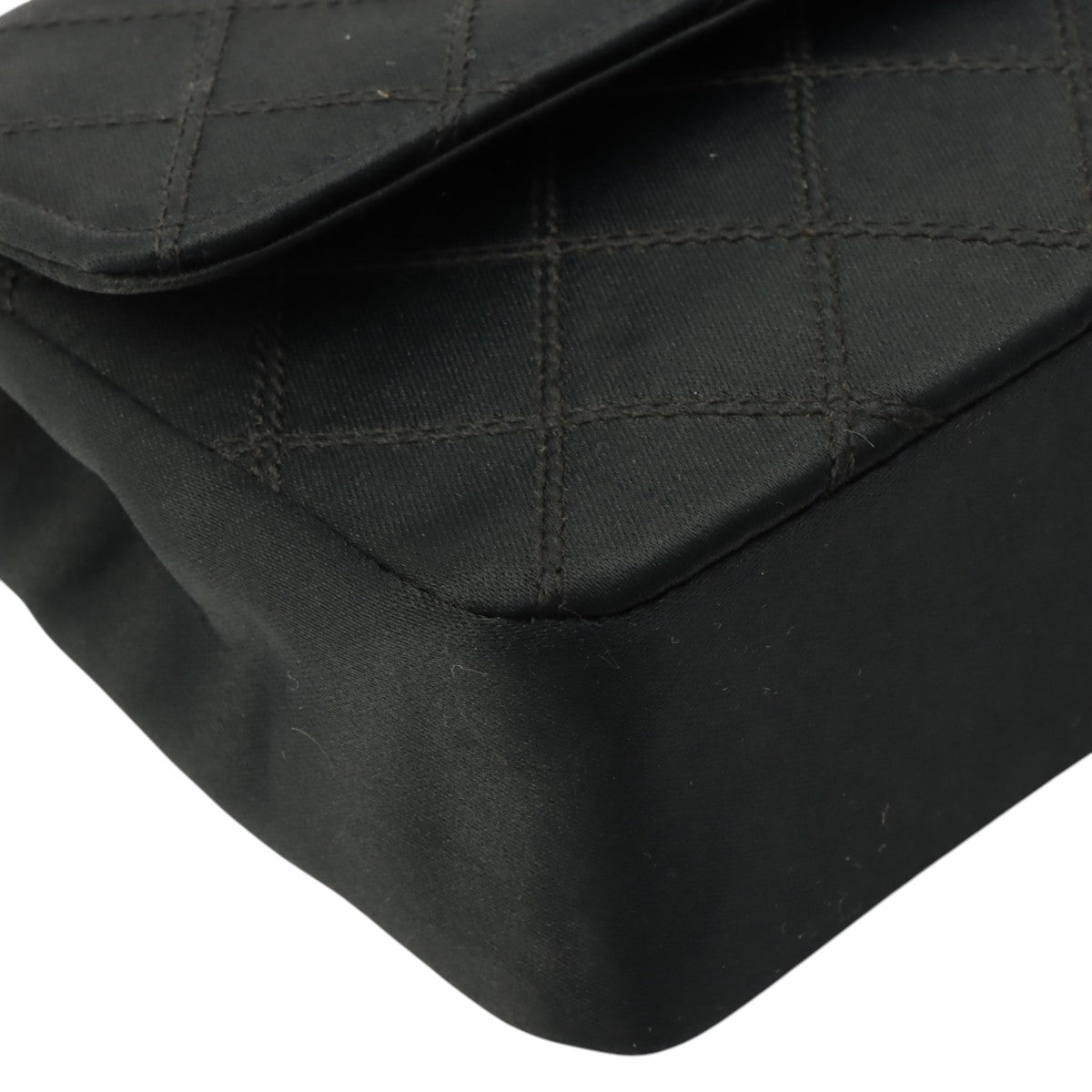 Chanel Bicolor Stitch CC Mark Plate Chain Shoulder Bag, Black, circa 1990