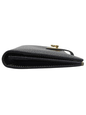 Gancini Plate Long Wallet Black