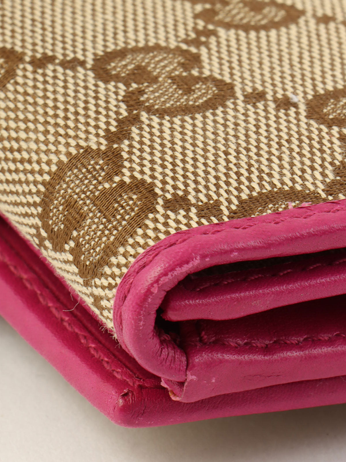 Canvas GG Pattern Compact Wallet Brown/Pink