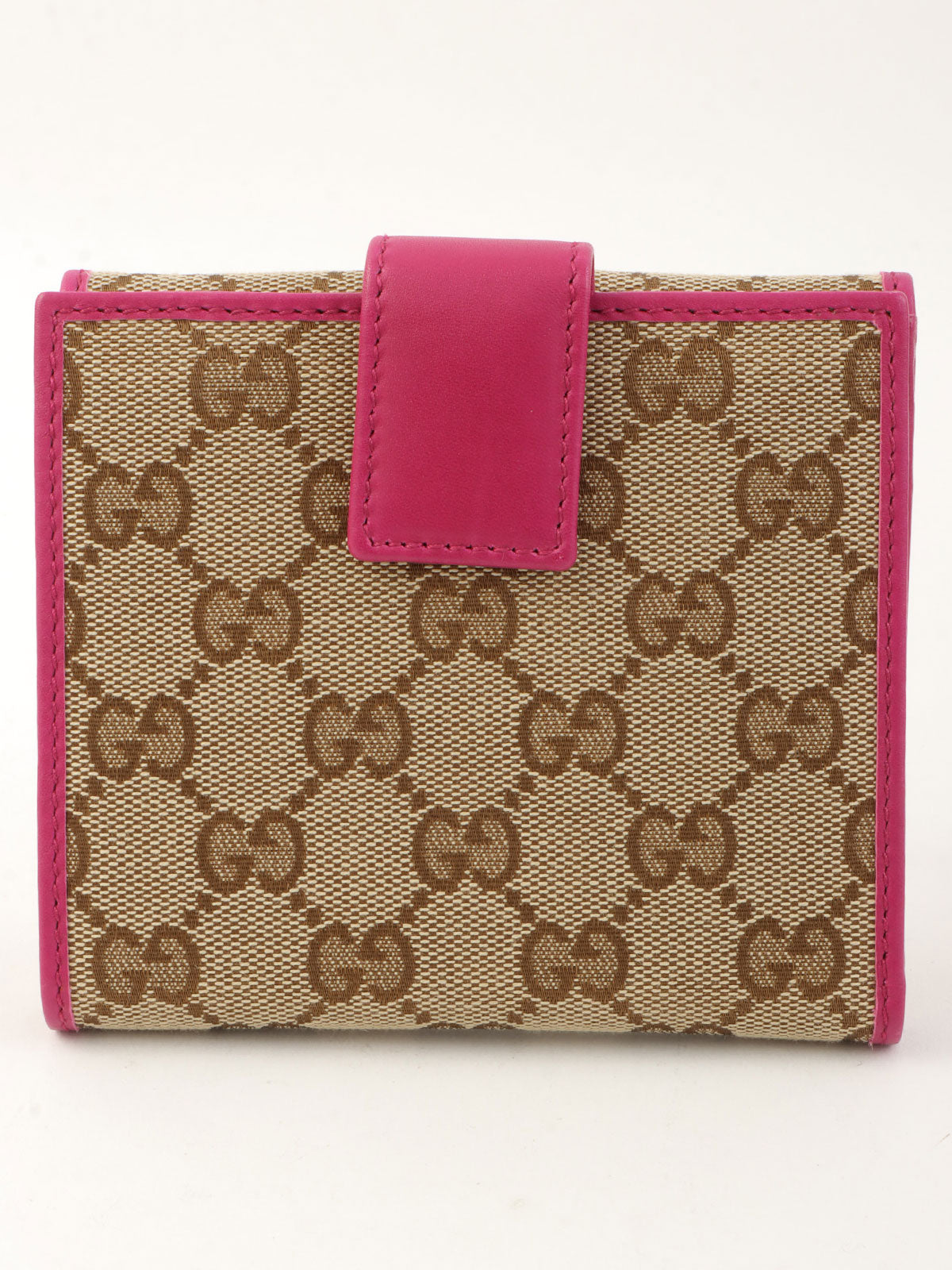 Canvas GG Pattern Compact Wallet Brown/Pink