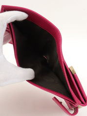 帆布 GG 图案迷你钱包 棕色/粉色