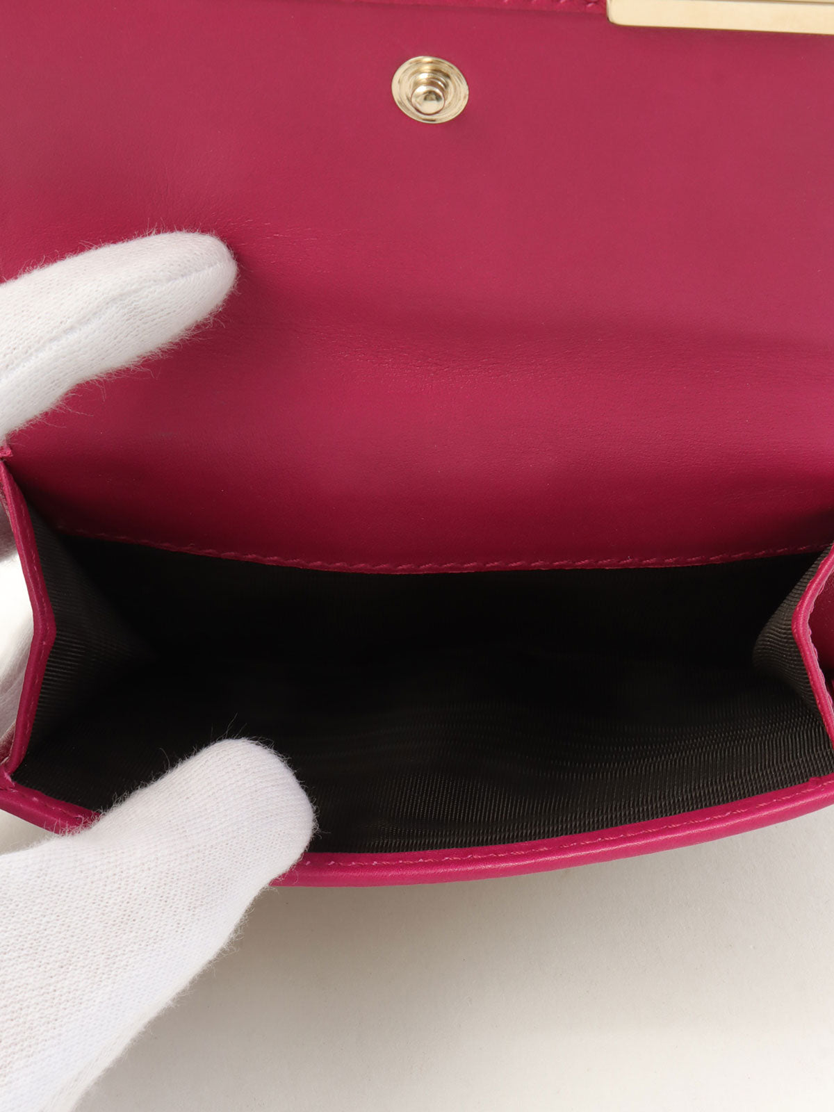 帆布 GG 图案迷你钱包 棕色/粉色