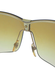 サイドロゴリムレスサングラス ブラウン