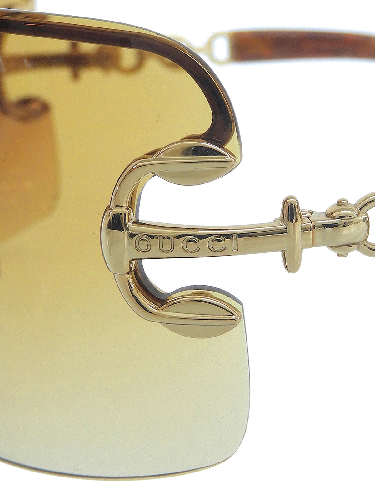 サイドロゴリムレスサングラス ブラウン