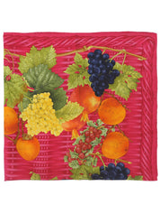 Fruit Pattern Scarf Pink/Multi