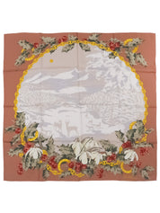 マカダムチェーンデザインスカーフ テラコッタ/マルチ