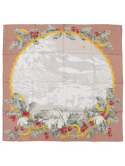 マカダムチェーンデザインスカーフ テラコッタ/マルチ