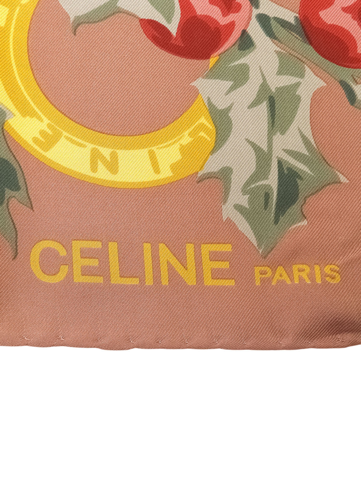 マカダムチェーンデザインスカーフ テラコッタ/マルチ