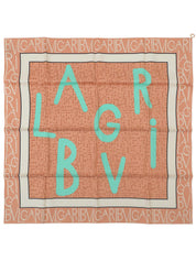 Logo Pattern Scarf Pink Beige/Mint Green