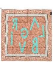 Logo Pattern Scarf Pink Beige/Mint Green