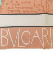 Logo Pattern Scarf Pink Beige/Mint Green