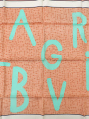 Logo Pattern Scarf Pink Beige/Mint Green