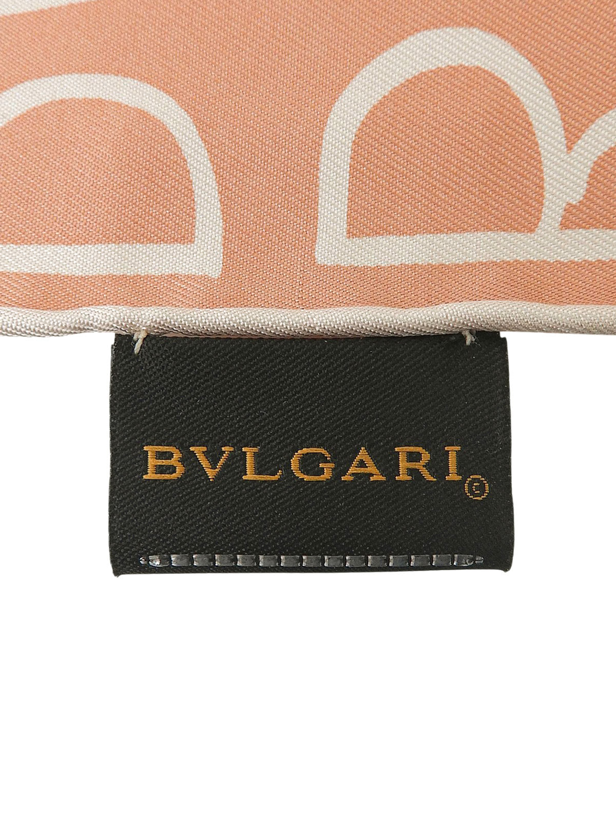 ロゴパターンスカーフ ピンクベージュ/ミントグリーン