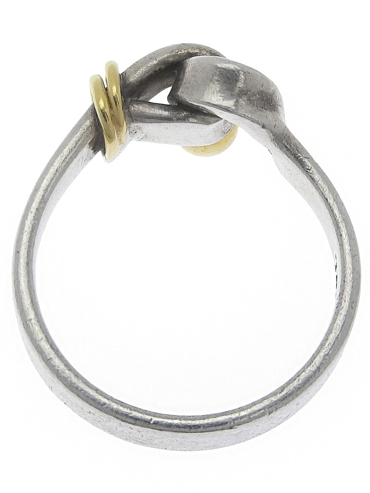 18K 925 Hook & Eye Ring #53 Silver/Gold