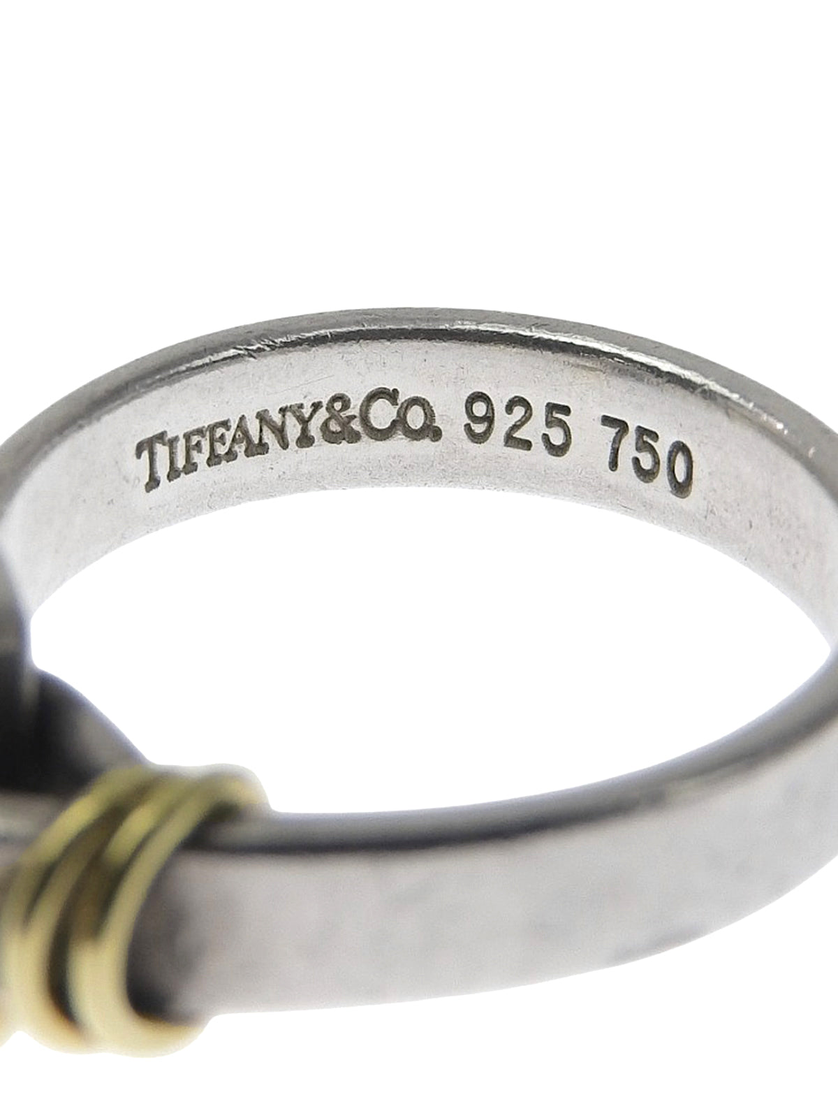 18K 925 Hook & Eye Ring #53 Silver/Gold