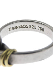 18K 925 Hook & Eye Ring #53 Silver/Gold