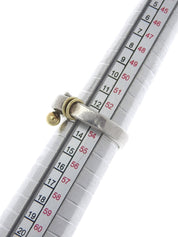 18K 925 Hook & Eye Ring #53 Silver/Gold