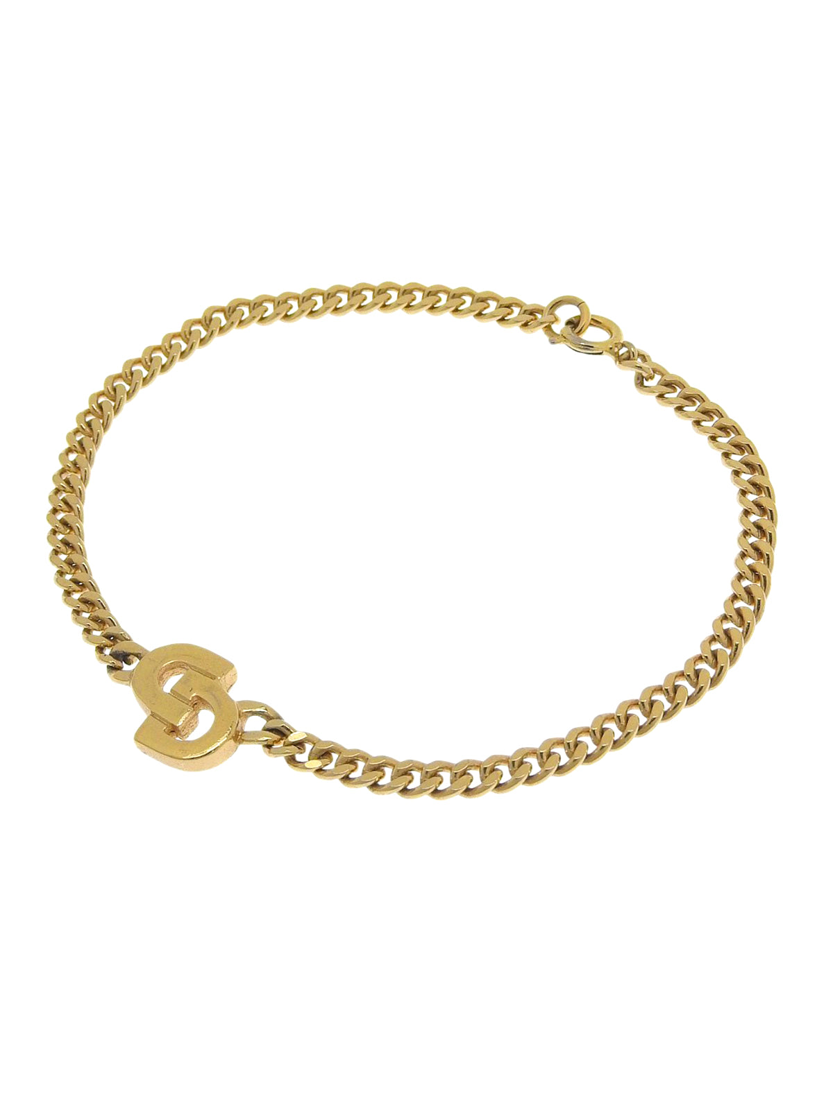 Logo Plate Bracelet Gold