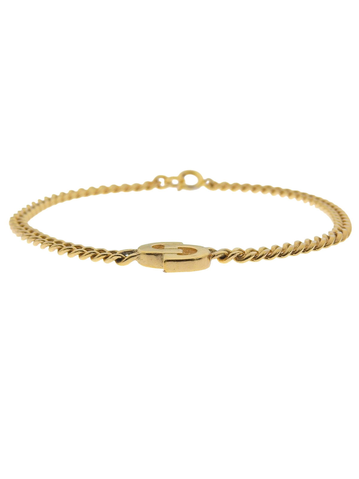 Logo Plate Bracelet Gold