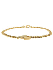 Logo Plate Bracelet Gold