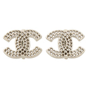2003 Punched CC Mark Earrings, Silver