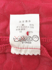 Polka Dot Logo Embroidered Polo Shirt #M Pink