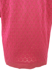 Polka Dot Logo Embroidered Polo Shirt #M Pink
