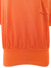 Linen Logo Embroidered Polo Shirt #M Orange