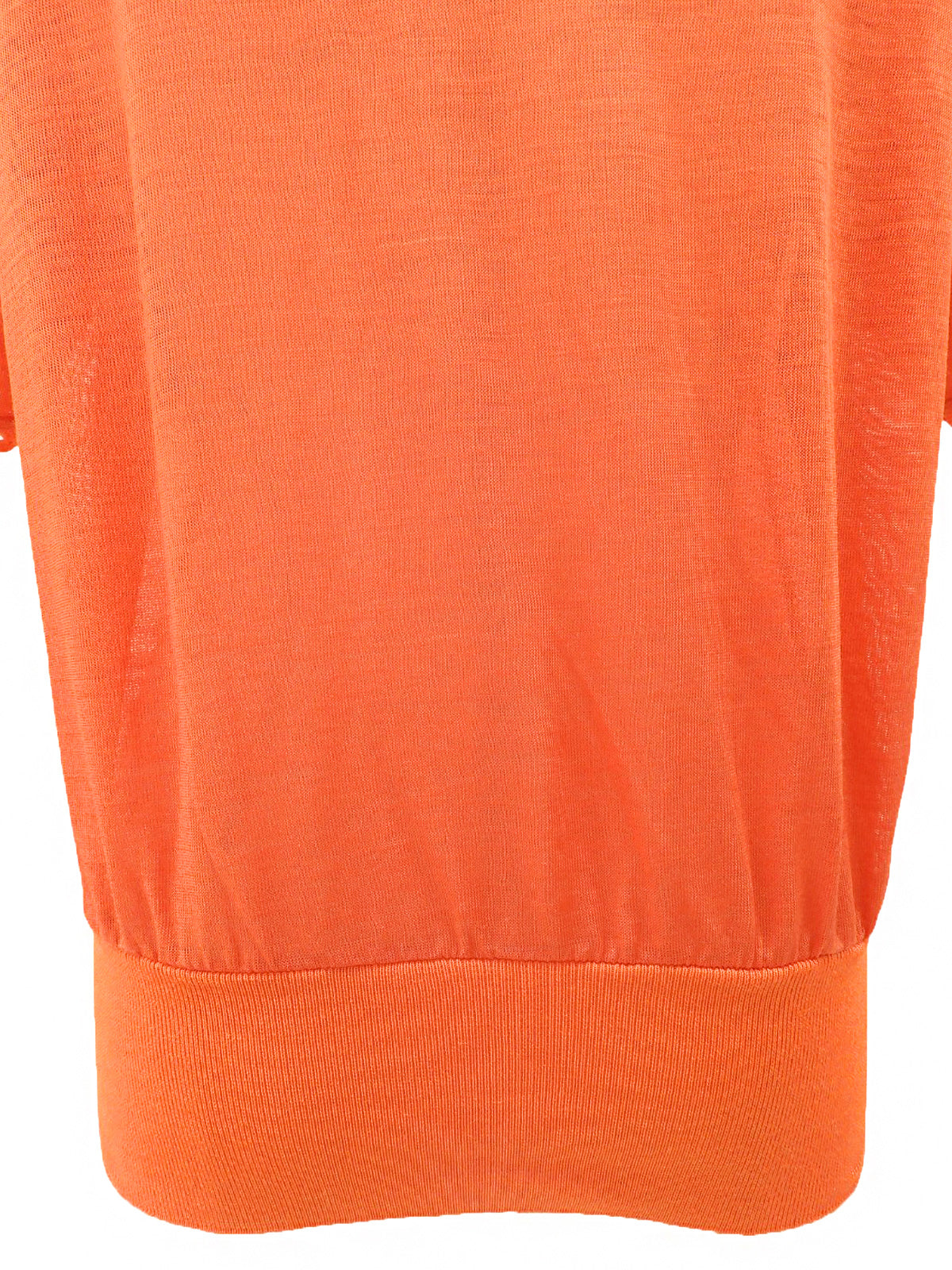 Linen Logo Embroidered Polo Shirt #M Orange