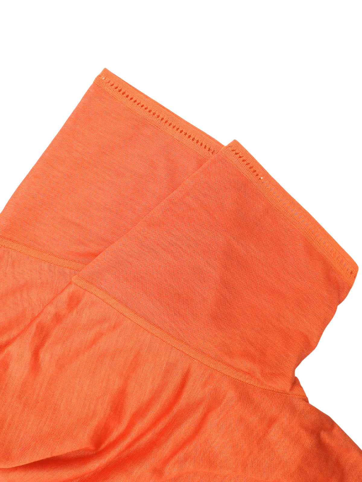 Linen Logo Embroidered Polo Shirt #M Orange
