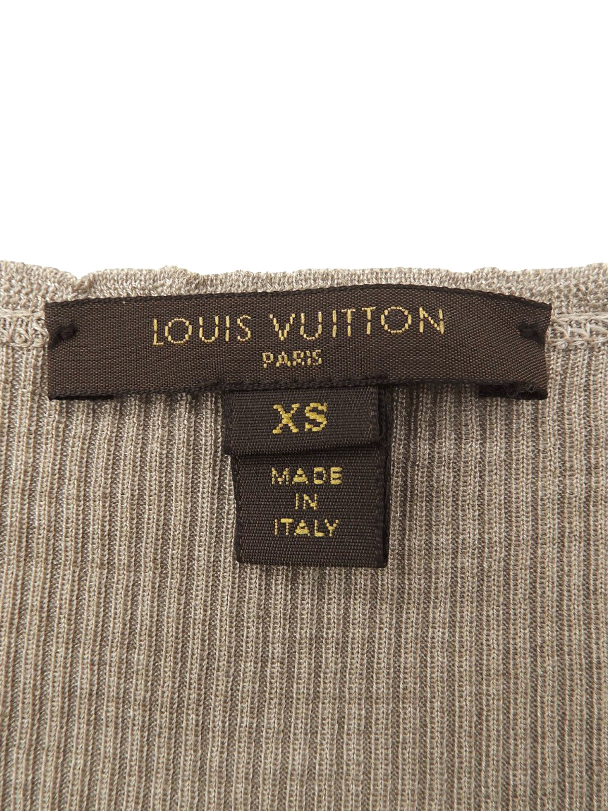 2007年製 ロゴ刺繍半袖ニットトップス #XS ベージュ