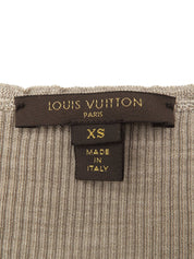 2007年製 ロゴ刺繍半袖ニットトップス #XS ベージュ