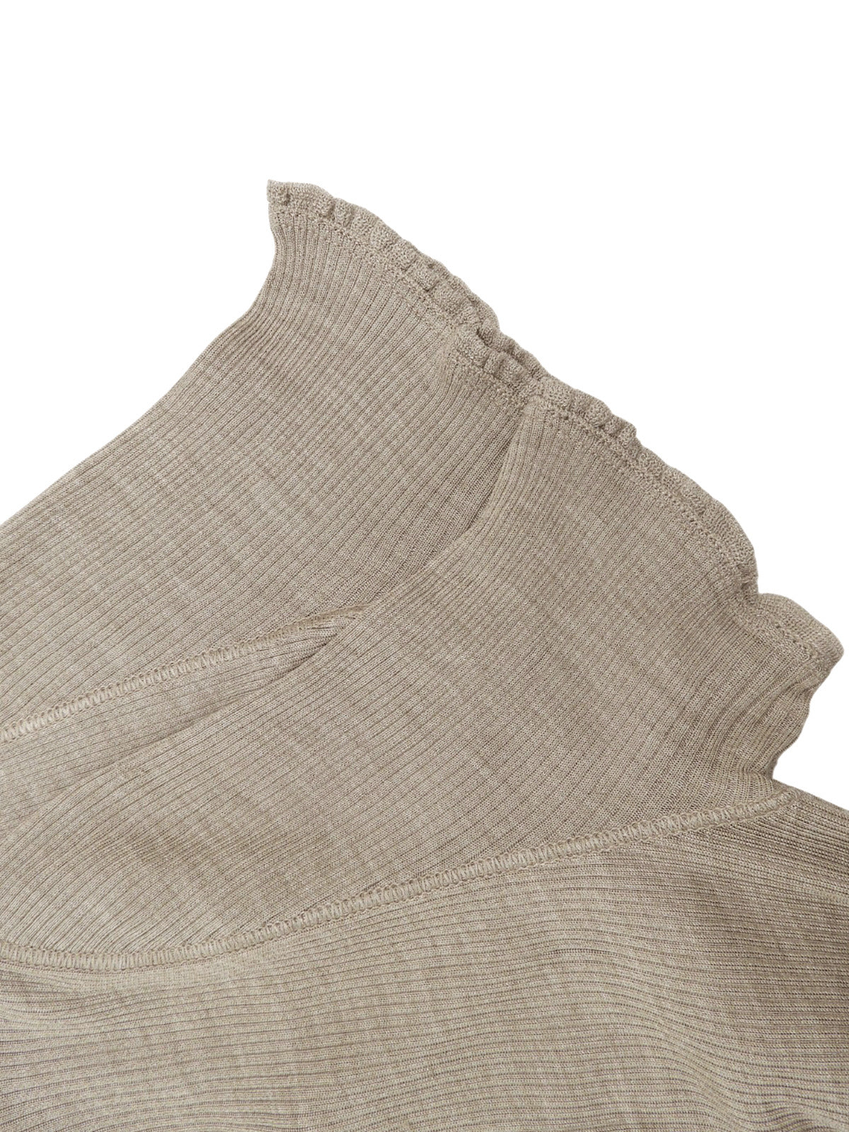 2007年製 ロゴ刺繍半袖ニットトップス #XS ベージュ