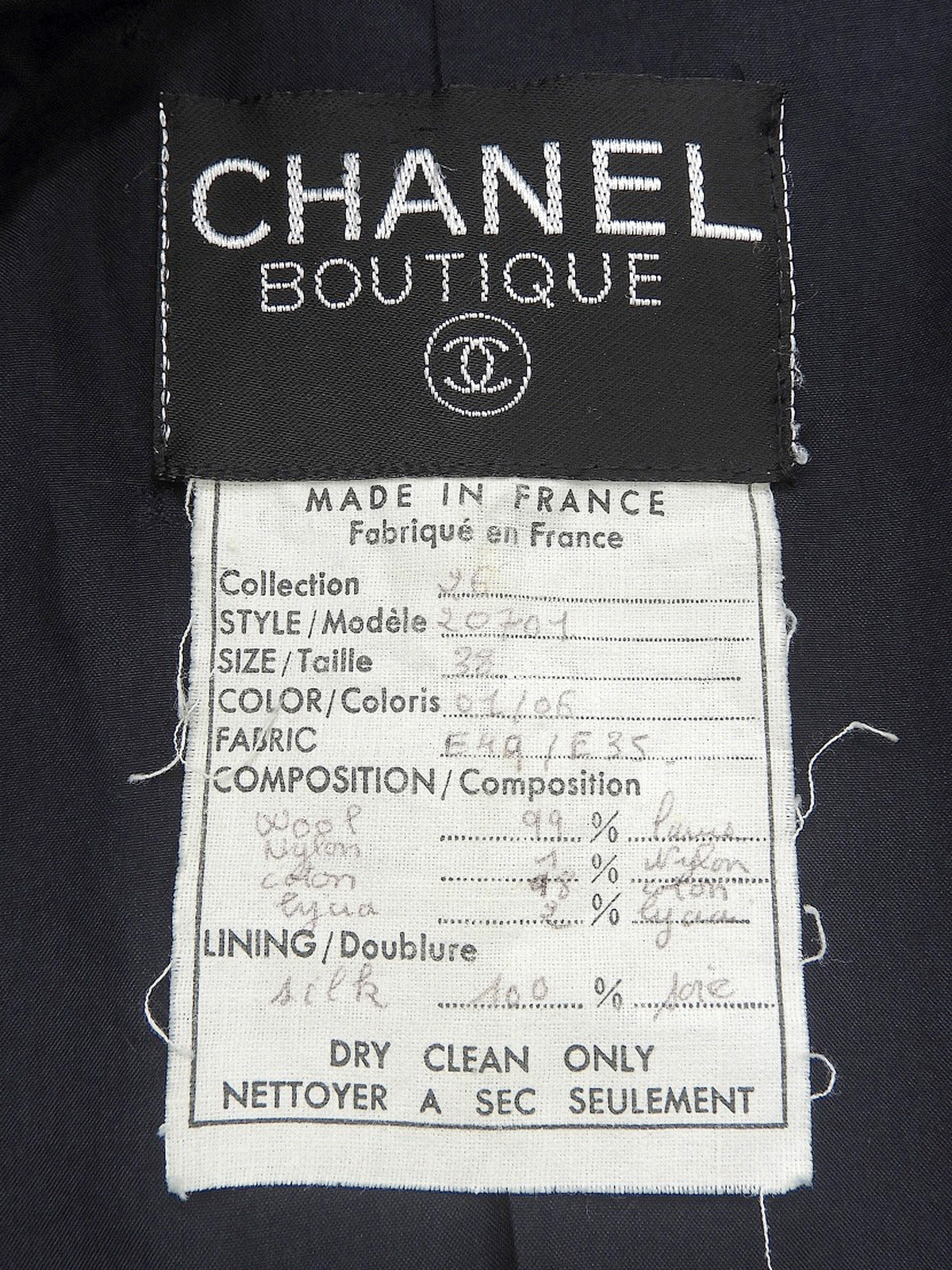 デニムツイードコンビロゴボタンジャケット #38 ネイビー