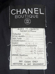 デニムツイードコンビロゴボタンジャケット #38 ネイビー