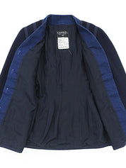 デニムツイードコンビロゴボタンジャケット #38 ネイビー