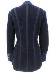 デニムツイードコンビロゴボタンジャケット #38 ネイビー