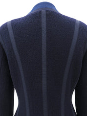 デニムツイードコンビロゴボタンジャケット #38 ネイビー