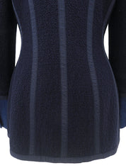 デニムツイードコンビロゴボタンジャケット #38 ネイビー